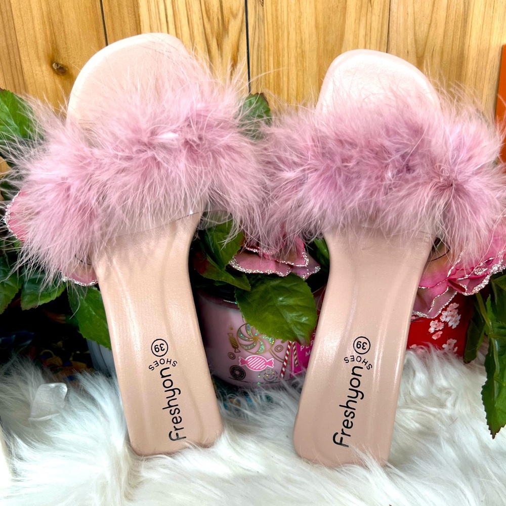 💜Freshyon Feathery Shoes/Sandals